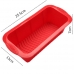 Forma De Silicone Para Bolo, Pão, Bolo Ingles - Retangular - Vermelha