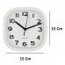 Relógio Parede 15x15 Branco - Estilo Clássico Sem Tic Tac Quartzo Decorativo