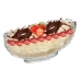 Elegante Centro de Mesa Cristal Pequeno Oval 29x11 - Decoração, Frutas e Flores