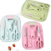 Kit de Utensílios de Cozinha - Plástico e Inox - Tábua, Tesoura, Faca, Descascador