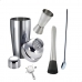 Kit Coqueteleira Aço Inox Bartender 05 Peças Drinks Coquetéis