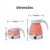 Chaleira Elétrica Dobrável Portátil 600ml Silicone Viagem Café Chá 110V