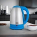 Chaleira Elétrica Aço Inox Jarra Bule 1100W 1,8L Portátil 110v Cor:Azul Claro