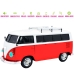 Caixa de Som Kombi Bluetooth Vermelho | 10W | USB | Rádio