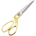 Tesoura Profissional De Alfaiate Dourada Aço Inox Para Tecidos 20Cm
