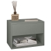 Mesa De Cabeceira Suspensa Carisma MDP Cinza Com Gaveta