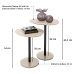 Conjunto Mesa Lateral em MDF com P&eacute; de A&ccedil;o - Conjunto com 2 Mesas