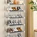 Sapateira Vertical com 9 Prateleiras - Estrutura em A&ccedil;o e Pl&aacute;stico - 158 cm x 60 cm x 30 cm - Branca