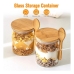 Pote de Vidro 250 mL com Tampa Hermética de Bambu e Colher - Para Temperos e Cereais