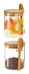 Pote de Vidro 250 mL com Tampa Hermética de Bambu e Colher - Para Temperos e Cereais