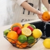 Fruteira de Mesa Redonda em Metal Preta 27cm - Cesta de Frutas Aramada