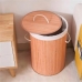 Cesto de Roupa Suja Bambu Redondo- Organização com Design Natural