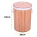 Cesto de Roupa Suja Bambu Redondo- Organização com Design Natural