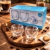 Set com 2 Copos Cafe Vidro Borossilicato Resistente Anticalorico Design Coração 90ml