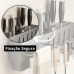 Suporte Organizador Cozinha Parede A&ccedil;o Inox 6 Ganchos Porta Facas Utens&iacute;lios Cinza 