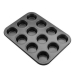 Forma P&atilde;o Queijo, Cupcake, Ovos de Forno/Omeletes, Antiaderente 12 Cavidades A&ccedil;o Carbono