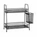 Organizador Aramado Preto 35x32x17cm em Metal com 2 Andares Multiuso