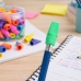 Borracha Ponteira Escolar Colorida Kit 48 Unidades Para L&aacute;pis Pote Macia