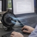Mini Ventilador Portatil Usb Silencioso Preto Pequeno Compacto 15cm