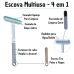 Limpador Multiuso Vidros E Tecidos Escova Tira Pelos Pet 4 Em 1 Com Cabo 43cm