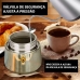Cafeteira Italiana Moka Inox 6 Xicaras 300ml Preparo Cafe Forte Resistente Fogao Inducao