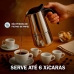 Cafeteira Italiana Moka Inox 6 Xicaras 300ml Preparo Cafe Forte Resistente Fogao Inducao