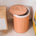 Cesto de Roupa Suja Bambu Redondo- Organiza&ccedil;&atilde;o com Design Natural
