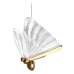 Pendente Borboleta de Cristal Dourado - Ilumina&ccedil;&atilde;o LED Minimalista