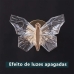 Arandela Borboleta de Cristal Luxo - 3 Cores de LED em uma &Uacute;nica Pe&ccedil;a