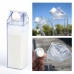 Garrafa 1 Litro Formato Caixa Leite Acrílico Transparente Squeeze Multiuso