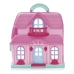 Casa Boneca Maleta Infantil Port&aacute;til Luz Som M&oacute;veis Acess&oacute;rios Rosa Casinha Brinquedo
