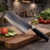 Cutelo Profissional Cozinha Inox 30cm Carne A&ccedil;ougueiro Preto