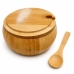 A&ccedil;ucareiro Porta A&ccedil;&uacute;car Bambu Tampa Colher Mesa Posta Caf&eacute; Cozinha 300g