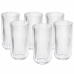 Conjunto 6 Copos Vidro Canelado 420ml Transparente Drink Whisky Gin Agua Suco
