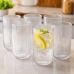 Conjunto 6 Copos Vidro Canelado 420ml Transparente Drink Whisky Gin Agua Suco