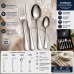 Conjunto 16 Talheres Inox Aco 18/0 com Faca de Churrasco e Cabo Anatomico