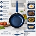 Frigideira Para Indu&ccedil;&atilde;o 22cm Cer&acirc;mica Antiaderente Azul