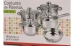 Jogo Panela 5 Peças Tampa Vidro Aço Inox - Wincy Cor Prateado Prateado