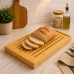 Tábua Migalheira Bambu Natural 37x22cm Base Removível Linha Sense