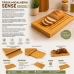 Tábua Migalheira Bambu Natural 37x22cm Base Removível Linha Sense