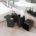 Kit Banheiro Preto com Dispenser, Porta Escovas e Porta Algod&atilde;o