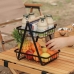 Fruteira de Mesa 2 Andares Aramada em Metal e Madeira Organizador de Frutas e Legumes