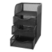 Gaveteiro Metal Aramado Preto 3 Gavetas Organizador Mesa Escrit&oacute;rio Home Office