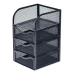 Gaveteiro Metal Aramado Preto 3 Gavetas Organizador Mesa Escrit&oacute;rio Home Office
