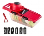Mandoline Slicer 6 em 1: Fatiador e Cortador de Legumes Multifuncional Aço Inox