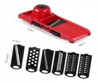 Mandoline Slicer 6 em 1: Fatiador e Cortador de Legumes Multifuncional Aço Inox
