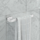 Kit para Banheiro Completo - Porta Toalha, Saboneteira e Gancho - Branco