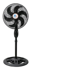 Ventilador De Coluna 40cm 6 Pas Preto 127v Silencioso