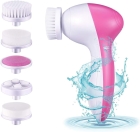 Escova de Limpeza Facial Girat&oacute;ria Carisma - 2 Velocidades, Kit Completo, Rosa