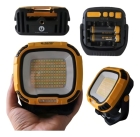 Luminária LED Recarregável - 30W, 4 Níveis, Luz Vermelha, Suporte Magnético - Amarelo